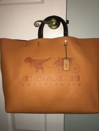 Coach 1941 Rogue Rexy Logo Tote In Saddle Very Rare
