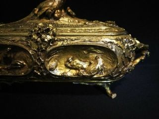 Absolutely Fabulous Antique French Auguste Cain Jewelry Casket Treasure Box 10
