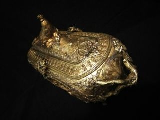 Absolutely Fabulous Antique French Auguste Cain Jewelry Casket Treasure Box 2