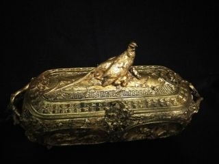 Absolutely Fabulous Antique French Auguste Cain Jewelry Casket Treasure Box 8