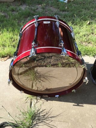 RARE Vintage Tama Granstar 6pc Drum Set kit Hawaiian Red MIJ 10