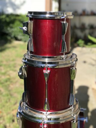 RARE Vintage Tama Granstar 6pc Drum Set kit Hawaiian Red MIJ 6