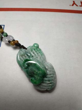 Grade A 100 Natural Burmese Jadeite Jade Peanut Pendant Necklace 90