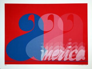 Jack Brusca America 1977 Signed Limited Edition Silkscreen