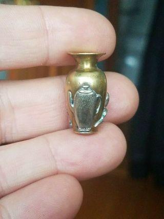 Antique Dollhouse Miniature Metal Vase 1:12 2