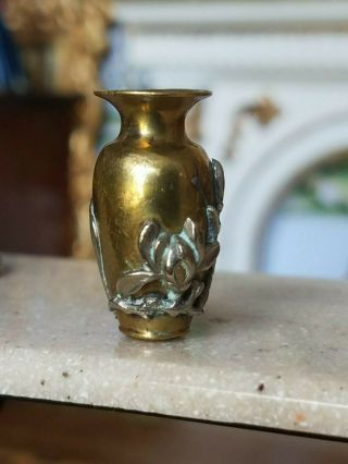 Antique Dollhouse Miniature Metal Vase 1:12 4