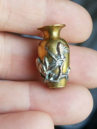 Antique Dollhouse Miniature Metal Vase 1:12 6