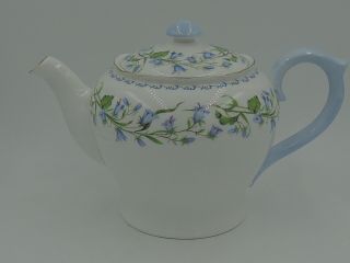 Vintage Shelley Harebell Large Teapot Richmond Shape 6,  Cups Ex.