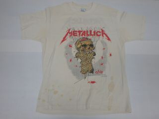 Vintage 1989 Metallica Justice/one/landmine Concert Tour T - Shirt Xl Pushead Art
