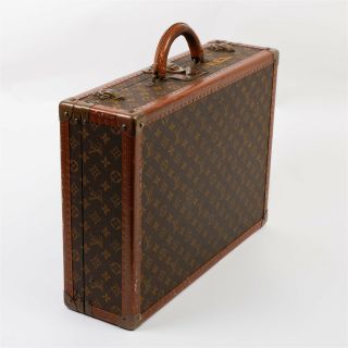 Vintage Louis Vuitton Bisten 50 Monogram Canvas Hard Sided Luggage Suitcase 20 "