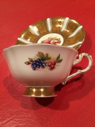 Paragon Gold Orchard Widemouth Tea Cup And Saucer - 5