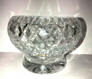 Vintage Royal Brierley Crystal With Metal Wire Flower Frog