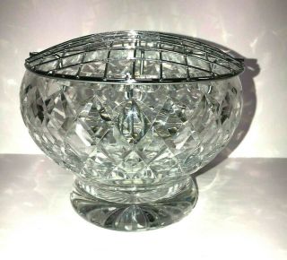 Vintage ROYAL BRIERLEY Crystal with Metal Wire Flower FROG 3