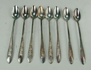 91 PC ROSE AND LEAF National Silver Co Silverplate Flatware Set Case 5