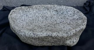 AWESOME Granite Mortar Bowl Wampanoag Indians Martha ' s Vineyard Rare Find 10