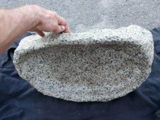 AWESOME Granite Mortar Bowl Wampanoag Indians Martha ' s Vineyard Rare Find 3