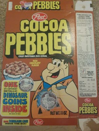 Vintage 1979 Cocoa Pebbles Cereal Dino Coin With Coin