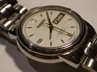 TISSOT RARE VINTAGE MENS AUTOMATIC,  WHITE,  25J,  SS, 6