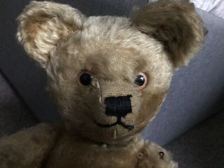 Very RARE 17” Mohair Antique Schuco ' Yes/No ' Bear circa 1950 But Worn Look NR 3