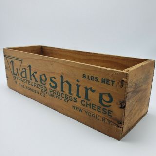 Lakeshire 5 Lbs Wooden Cheese Box Vintage Rare