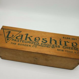 LAKESHIRE 5 Lbs Wooden Cheese Box Vintage RARE 2