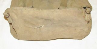 WW2 US Army M1936 Musette Bag,  Khaki Canvas Dated 1943 Atlantic Products Co. 5