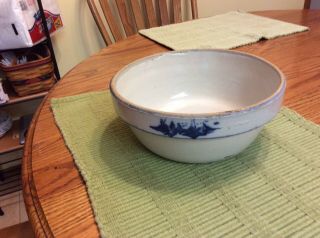 Antique Romafin Roseville Pottery Bowl Blue Cobalt Sailboat Stoneware
