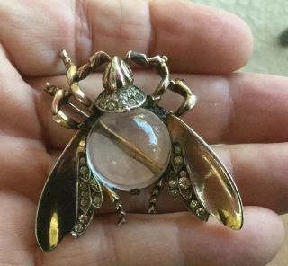 RARE TRIFARI STERLING JELLY BELLY FLY OR BUG PIN 2