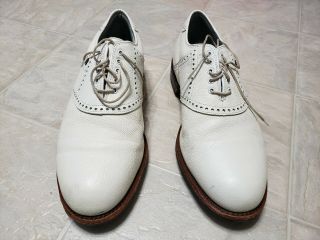 Vintage Footjoy Classics Dry Premiere Mens 10.  5 White Golf Shoes 50672 Made Usa