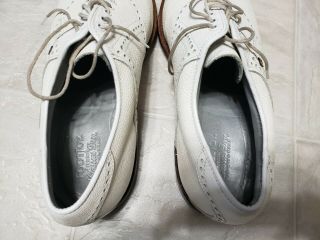 Vintage Footjoy Classics Dry Premiere Mens 10.  5 white Golf Shoes 50672 made usa 3