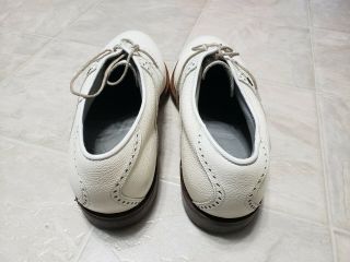 Vintage Footjoy Classics Dry Premiere Mens 10.  5 white Golf Shoes 50672 made usa 4