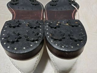Vintage Footjoy Classics Dry Premiere Mens 10.  5 white Golf Shoes 50672 made usa 8