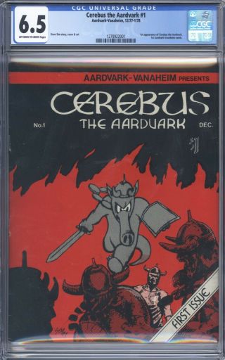 Cerebus The Aardvark 1 Cgc 6.  5 1st App Of Cerebus Very Rare 1977 Looks Nicer