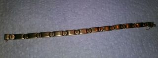 Vintage Italy Solid 14k Yellow Gold Screw Link 7 - 7.  49 Bracelet