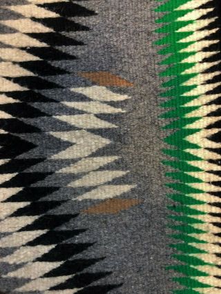 VINTAGE C1980 NAVAJO EYE DAZZLER RUG,  SADDLE BLANKET,  ORIG RECEIPT,  FROM SANTA FE 7