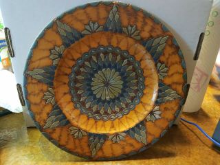 Wooden Plate Hand Carved Hand Painted Small Round Wooden Decoration Wall Plate