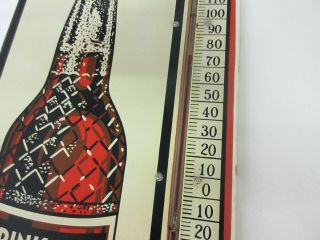 VINTAGE ADVERTISING BARQ ' S ROOT BEER SODA LARGE STORE TIN THERMOMETER 671 - V 3