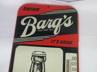 VINTAGE ADVERTISING BARQ ' S ROOT BEER SODA LARGE STORE TIN THERMOMETER 671 - V 5