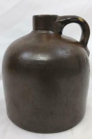 Antique Stoneware Brown Salt Glazed " Beehive " Jug Whiskey Moonshine