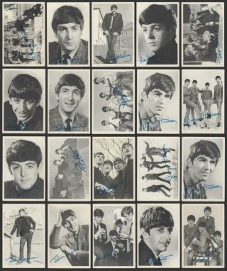 The Beatles - 1964 Vintage Finnish Hellas Jenkki Complete Full 60 Card Set