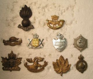 Canada 10 Different Military Collar Badges Mixed Ww2 And Erii Blowout Colb57