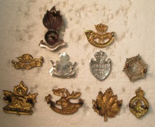 Canada 10 different military collar badges mixed WW2 and ERII BLOWOUT COLB57 2