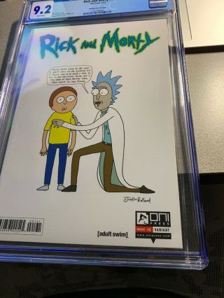 Rick And Morty Comic 1 Justin Roiland 1:50 Variant CGC 9.  2,  So Rare 3