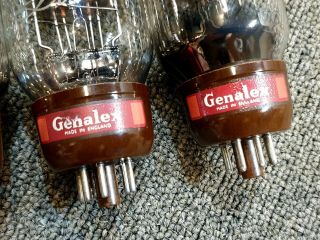 Very rare Genalex (GEC) KT66 Gold Lion Selected Red label power tube.  4EA WOW 3