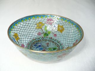 Antique Plique A Jour / Glass Cloisonne Small Bowl Collectible - L@@k
