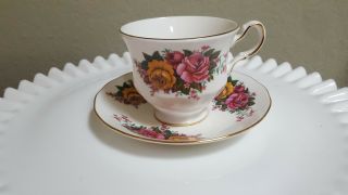 Vintage Queen Anne Bone China Teacup And Saucer,  Made In England