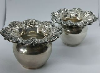 REED & BARTON FRANCIS I First.  STERLING SILVER TOOTHPICK HOLDERS (PAIR) ANTIQUE 3