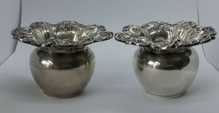 REED & BARTON FRANCIS I First.  STERLING SILVER TOOTHPICK HOLDERS (PAIR) ANTIQUE 4