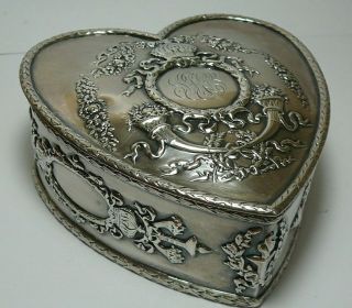 Heart Box Khlebnikov Imperial Russian 84 Silver Moscow 1886