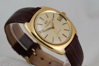 VINTAGE IWC ELECTRONIC 18K GOLD WITH DATE TUNING FORK ALL - FROM 1970 ' S 10
